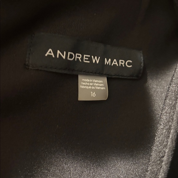Andrew Marc Black V-Neck Midi Dress - Picture 10 of 10
